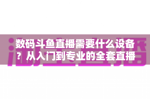 数码斗鱼直播需要什么设备？从入门到专业的全套直播设备清单与配置攻略