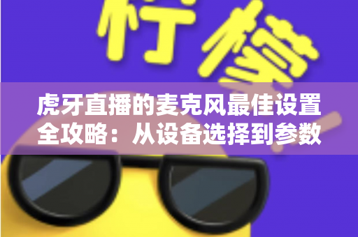 虎牙直播的麦克风最佳设置全攻略：从设备选择到参数调试，打造专业级直播音质的完整指南