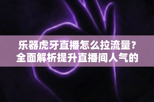 乐器虎牙直播怎么拉流量?全面解析提升直播间人气的实战运营指南 乐器虎牙直播怎么拉流量?全面解析提升直播间人气的实战运营指南
