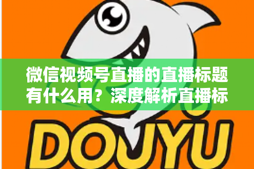 微信视频号直播的直播标题有什么用?深度解析直播标题背后的流量密码与营销价值 微信视频号直播的直播标题有什么用?深度解析直播标题背后的流量密码与营销价值