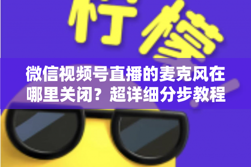微信视频号直播的麦克风在哪里关闭?超详细分步教程助你轻松掌握静音技巧 微信视频号直播的麦克风在哪里关闭?超详细分步教程助你轻松掌握静音技巧