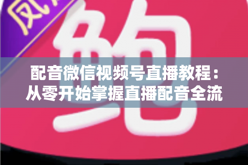 配音微信视频号直播教程：从零开始掌握直播配音全流程的实用指南