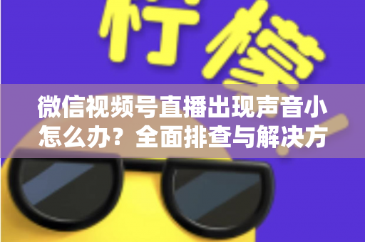 微信视频号直播出现声音小怎么办?全面排查与解决方法一站式指南 微信视频号直播出现声音小怎么办?全面排查与解决方法一站式指南