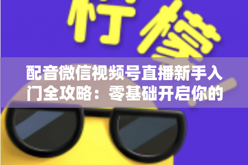 配音微信视频号直播新手入门全攻略:零基础开启你的声音变现之路 配音微信视频号直播新手入门全攻略:零基础开启你的声音变现之路