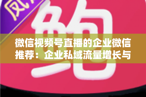微信视频号直播的企业微信推荐：企业私域流量增长与转化的实战指南