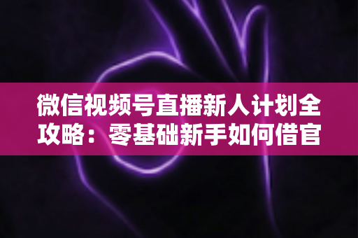 微信视频号直播新人计划全攻略:零基础新手如何借官方扶持快速起号、涨粉与变现 微信视频号直播新人计划全攻略:零基础新手如何借官方扶持快速起号、涨粉与变现
