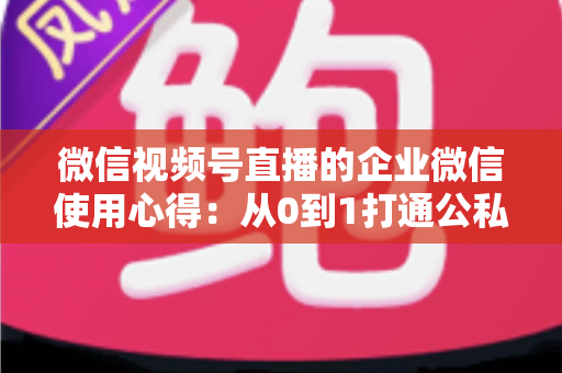 微信视频号直播的企业微信使用心得:从0到1打通公私域流量的全流程实战指南 微信视频号直播的企业微信使用心得:从0到1打通公私域流量的全流程实战指南