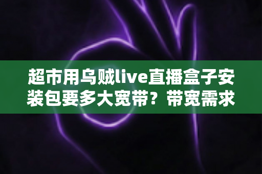 超市用乌贼live直播盒子安装包要多大宽带？带宽需求全解析与实用选配指南