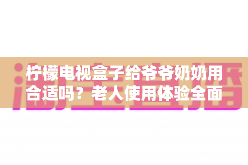 柠檬电视盒子给爷爷奶奶用合适吗?老人使用体验全面解析与实用设置指南 柠檬电视盒子给爷爷奶奶用合适吗?老人使用体验全面解析与实用设置指南