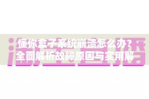 懂你盒子系统崩溃怎么办？全面解析故障原因与实用解决方案指南
